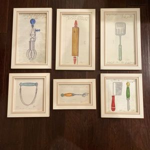6 Spicher And Company Kitchen Tools Watercolor Art Prints